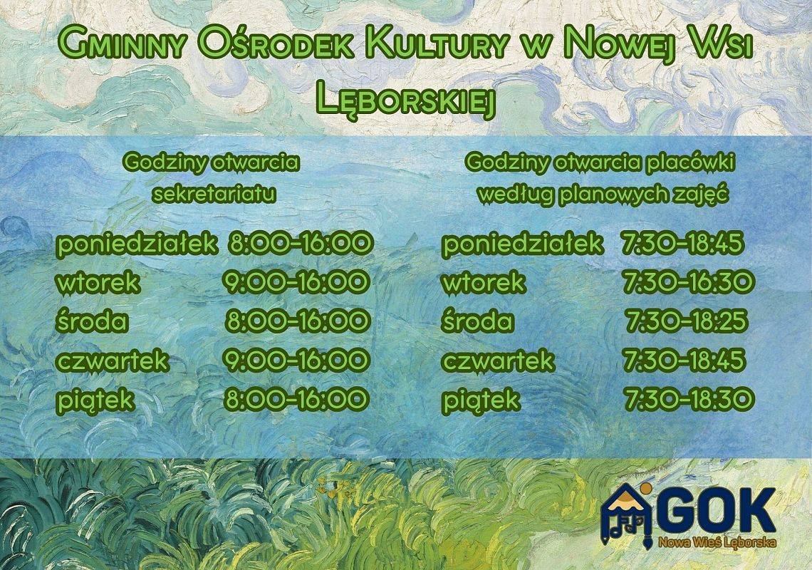 Kontakt / Godziny otwarcia grafika