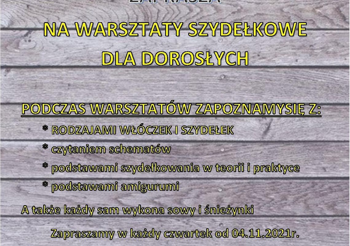 Plakat warsztaty szydełkowe