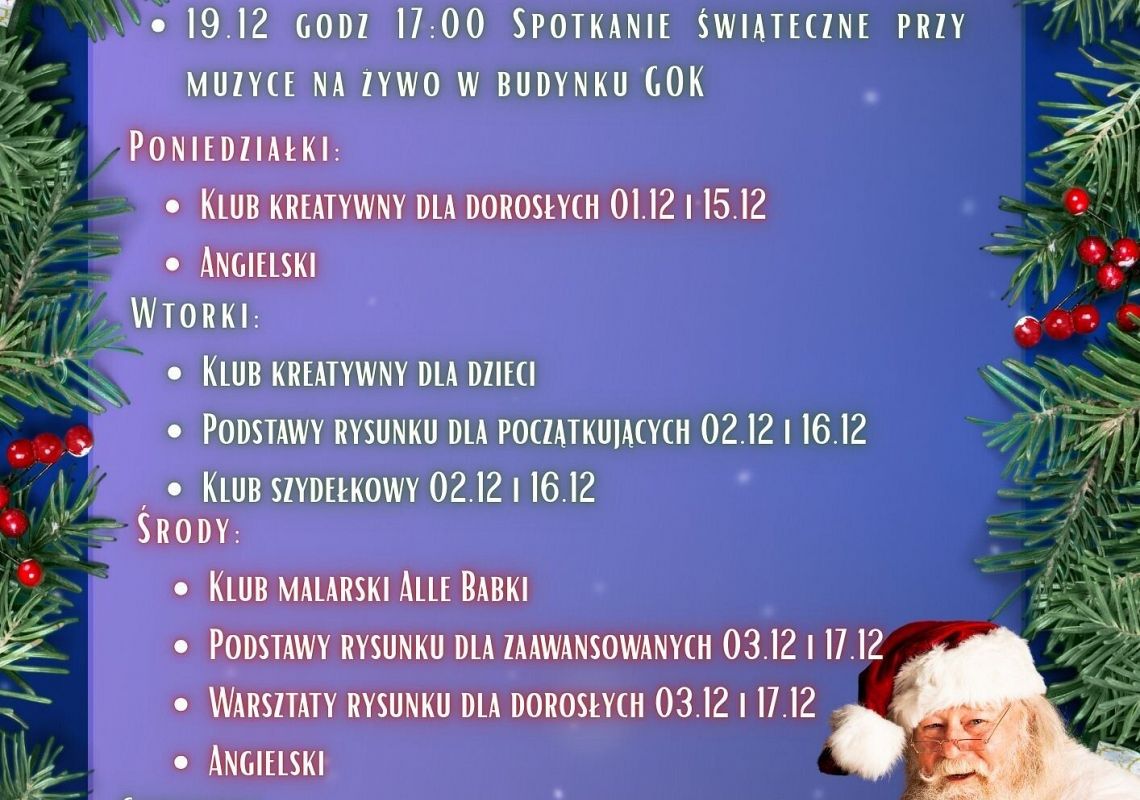 Grafika 1: Grudzień w GOK