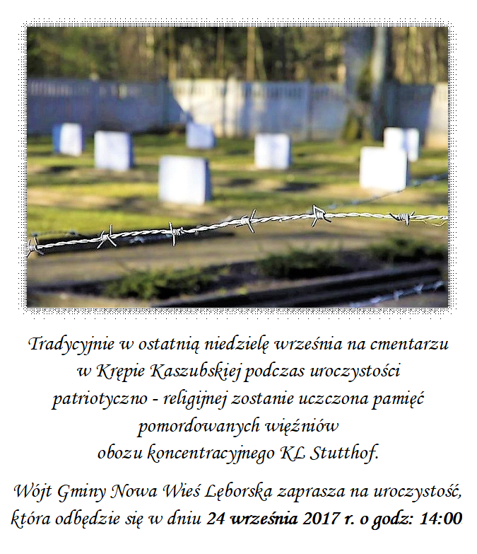 Grafika 1: Zaproszenie na uroczystość patrityczno - religijną w Krępie Kaszubskiej