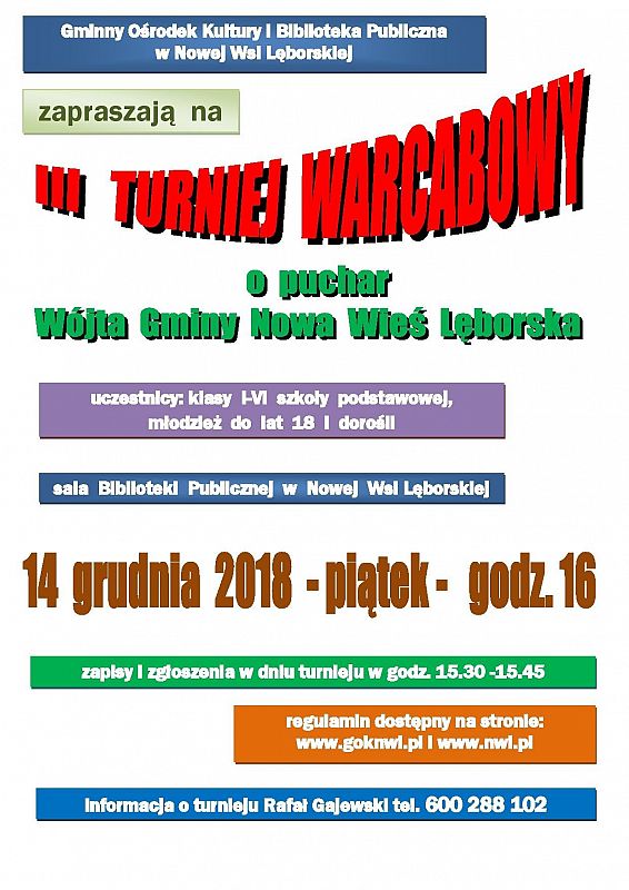 Grafika 1: Zapraszamy na III Turniej Warcabowy