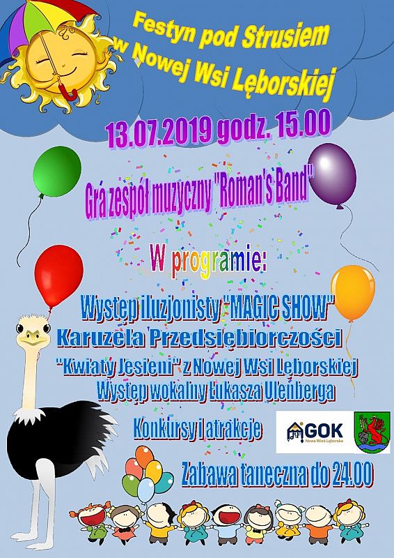 Grafika 1: Zapraszamy na Festyn Rodzinny "Pod Strusiem"