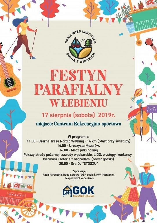 Grafika 1: Zapraszamy na Festyn Parafialny w Łebieniu
