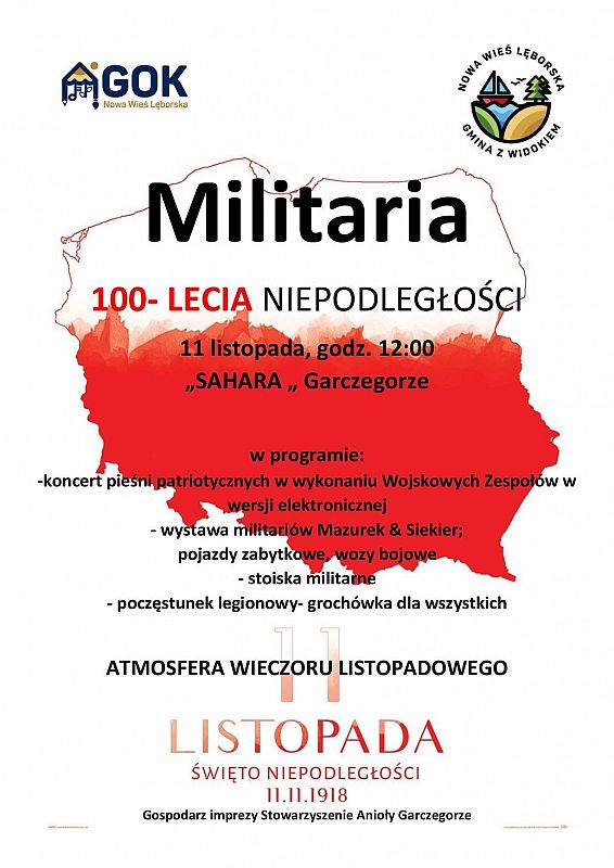 Grafika 1: Zapraszamy na obchody 101 Rocznicy Odzyskania Niepodległości