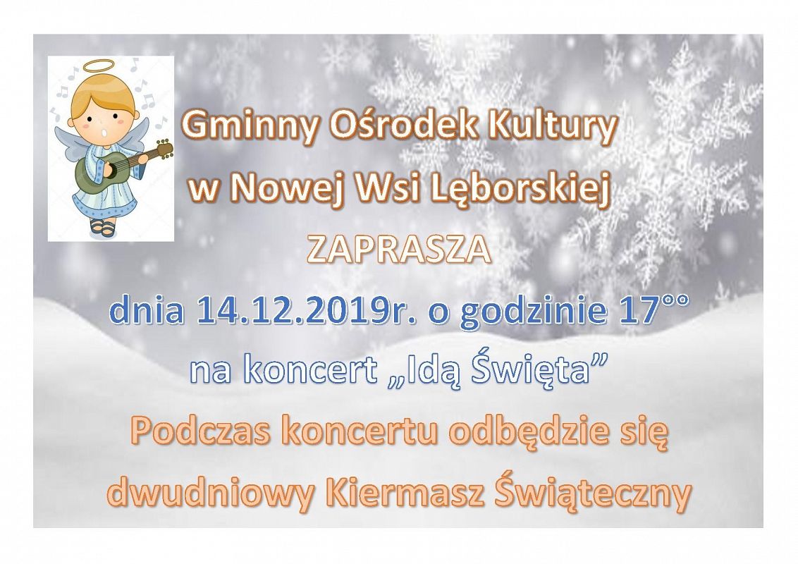 Grafika 1: Zapraszamy na Koncert oraz Kiermasz Świąteczny
