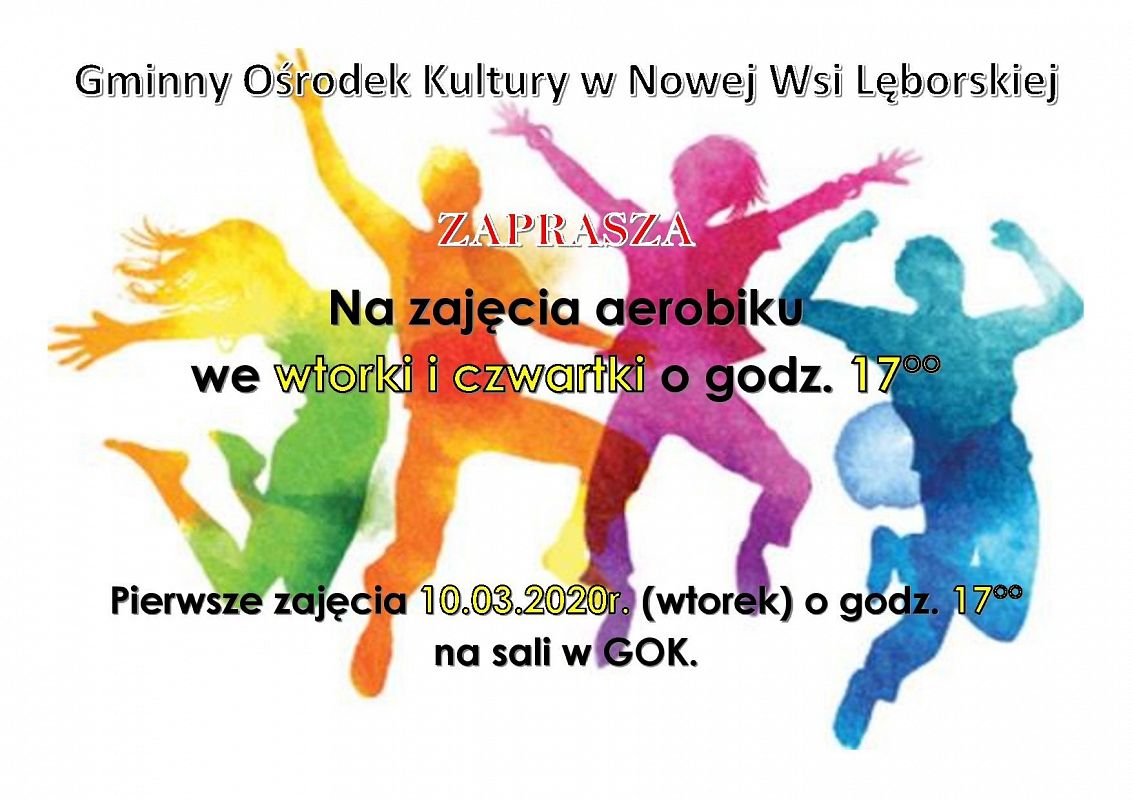Grafika 1: Zapraszamy na zajęcia Aerobiku