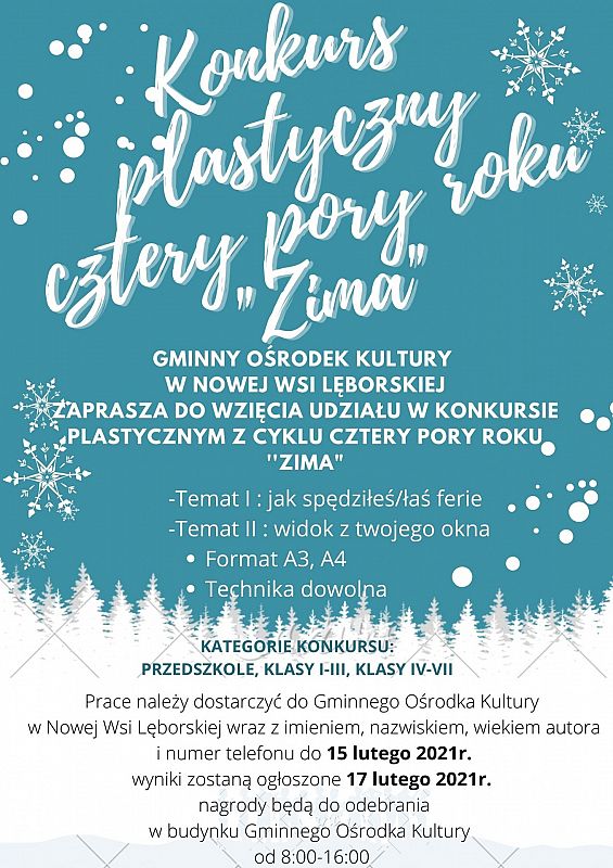 Grafika 1: Konkurs plastyczny cztery pory roku "Zima"