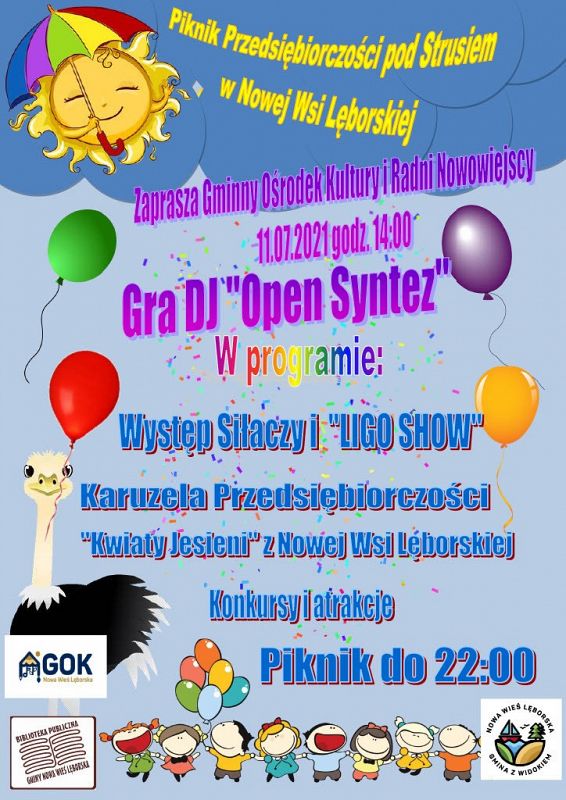 Grafika 1: Piknik Przedsiębiorczości pod Strusiem w Nowej Wsi