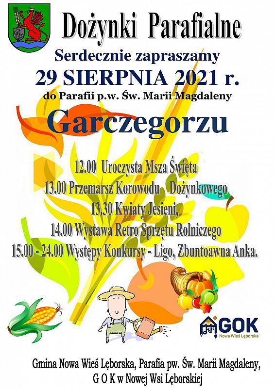 Plakat dożynkowy Garczegorze