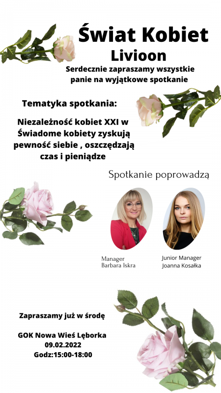 Grafika 1: Świat Kobiet Livioon - zapraszamy na spotkanie