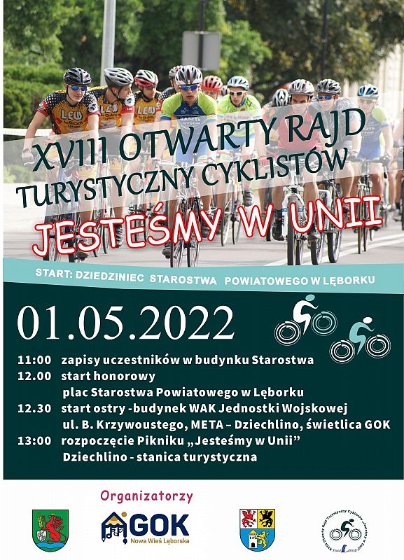 plakat radu rowerowego jesteśmy w Unii
