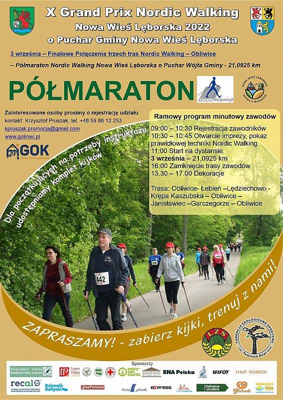 plakat półmaraton Nordic Walking