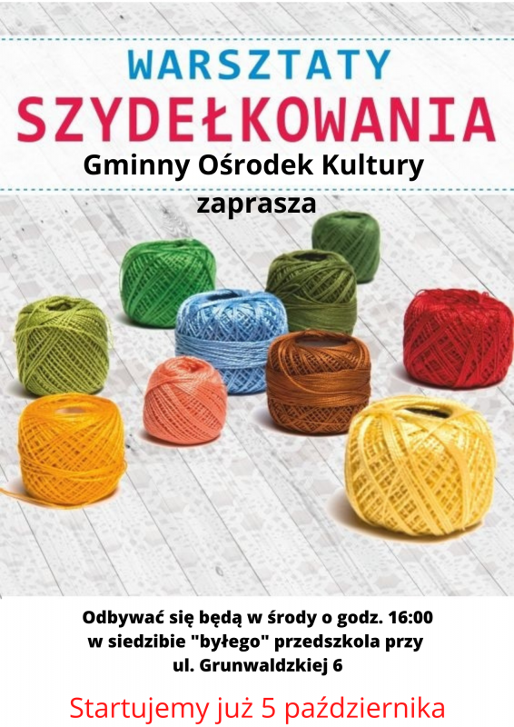 Plakat na zajęcia szydełkowania