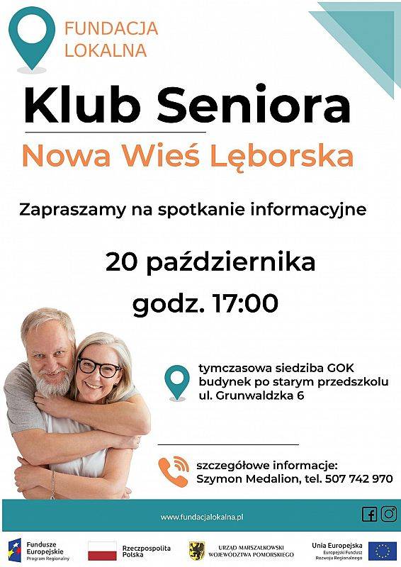 plakat spotkanie informacyjne klub seniora