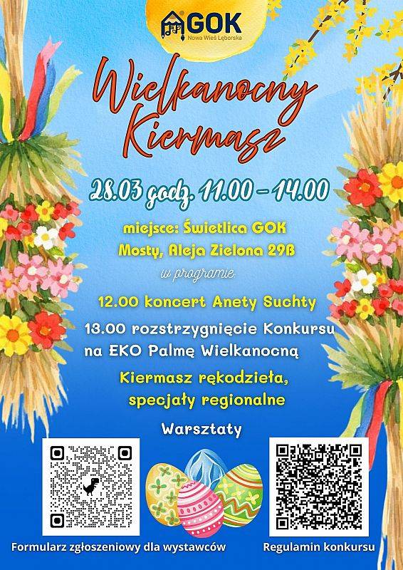 Grafika 1: Konkurs na EKO Palmę Wielkanocną – Mosty 2026