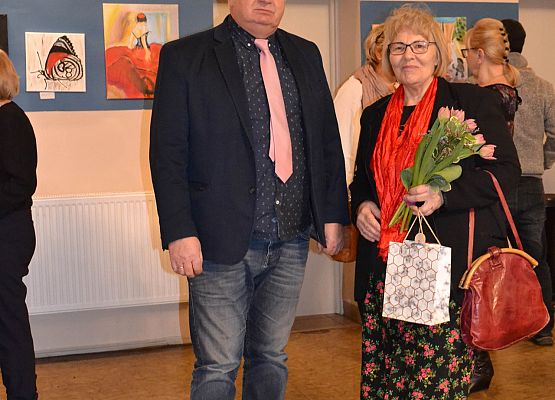 Grafika 61: Fotorelacja z wernisażu malarstwa Jadwigi Szczepańskiej i Magdaleny Szczęsnej z dnia 04.03.2020