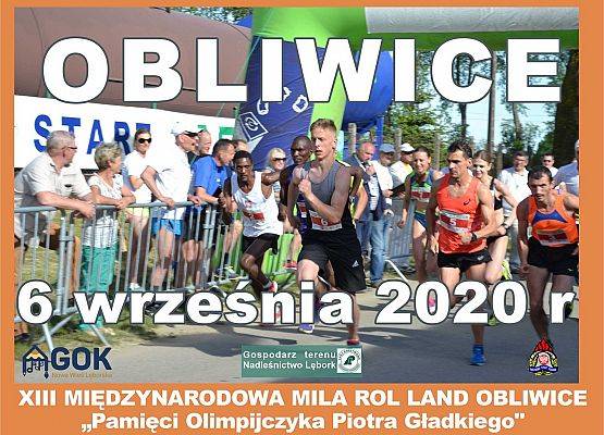 Grafika 1: Zmiana terminu biegu w Obliwicach. Walczymy na nowej trasie 6 września 2020 roku.