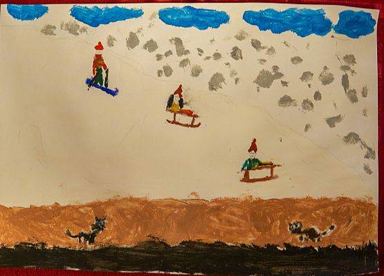 Grafika 8: Prace na Konkurs plastyczny cztery pory roku "Zima"