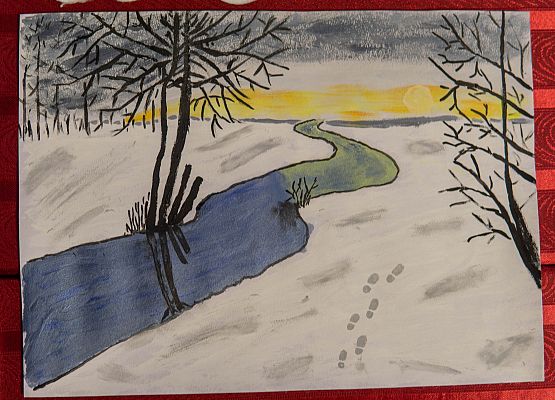 Grafika 18: Prace na Konkurs plastyczny cztery pory roku "Zima"