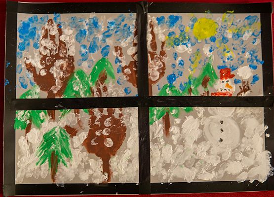 Grafika 32: Prace na Konkurs plastyczny cztery pory roku "Zima"