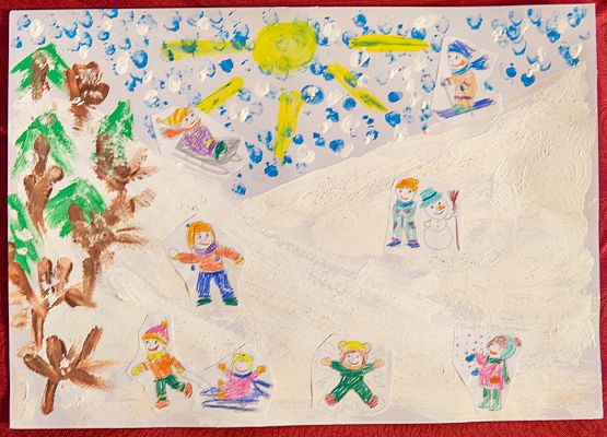 Grafika 33: Prace na Konkurs plastyczny cztery pory roku "Zima"