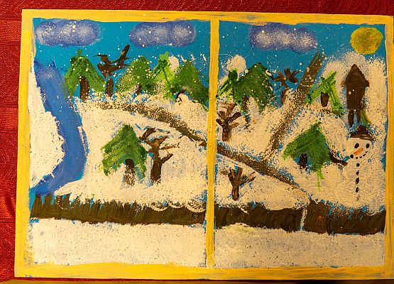 Grafika 40: Prace na Konkurs plastyczny cztery pory roku "Zima"