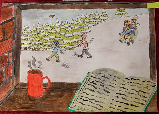 Grafika 42: Prace na Konkurs plastyczny cztery pory roku "Zima"