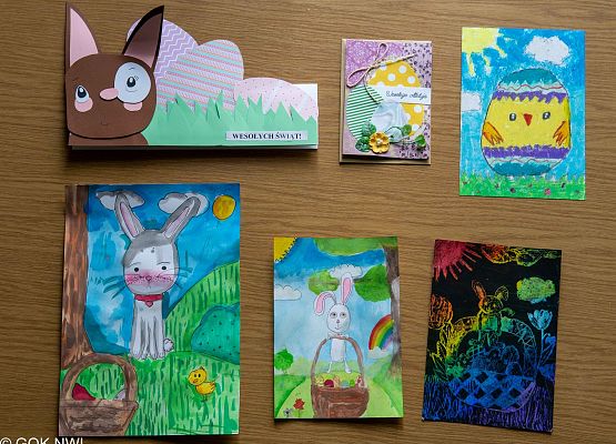 Prace konkursu plastycznego Wielkanoc zestaw 6 obrazków