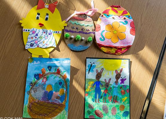 Prace konkursu plastycznego Wielkanoc zestaw 5 obrazków