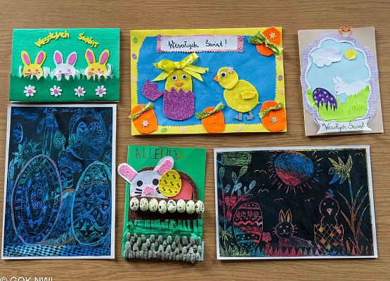 Prace konkursu plastycznego Wielkanoc zestaw 6 obrazków