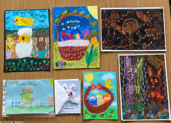 Prace konkursu plastycznego Wielkanoc zestaw 7 obrazków