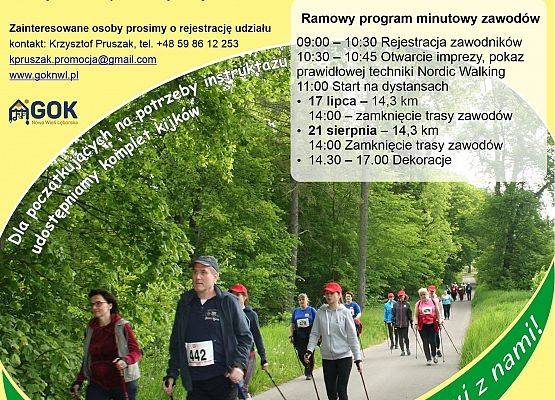 Plakat promujący Korona Maratonu Nordic Walking