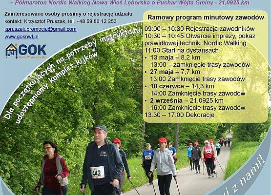 Plakat z programem zawodów grafika