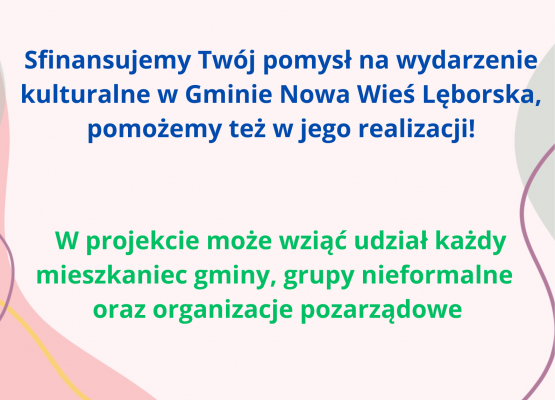 Grafika dekoracyjna z informacją o projekcie.