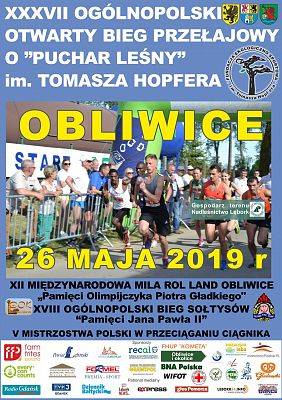 Grafika 2: Zapraszamy na XXXVII Otwarty Bieg Przełajowy  o „Puchar Leśny” pamięci Tomasza Hopfera