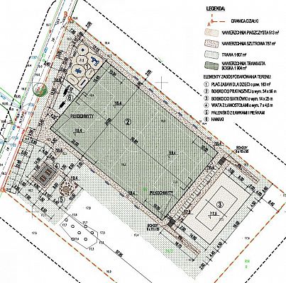 Projekt graficzny boiska.